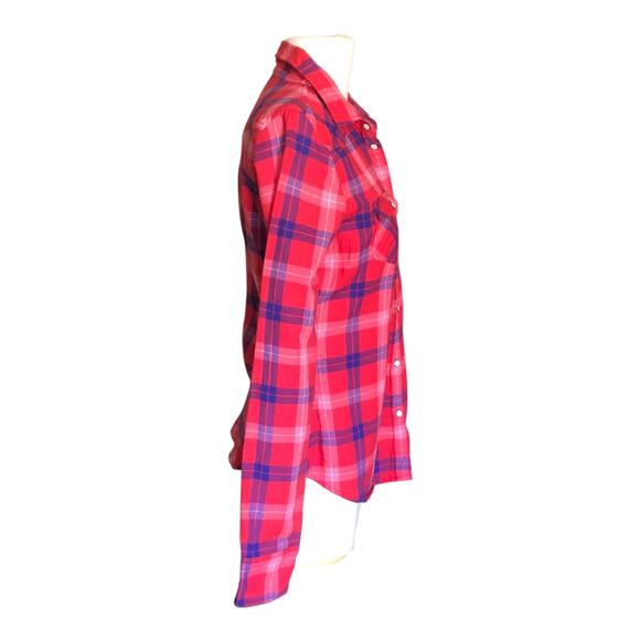 American Eagle Outfitters Plaid Button-Up Long Sleeve Shirt Women's Size Small - Picture 3 of 9